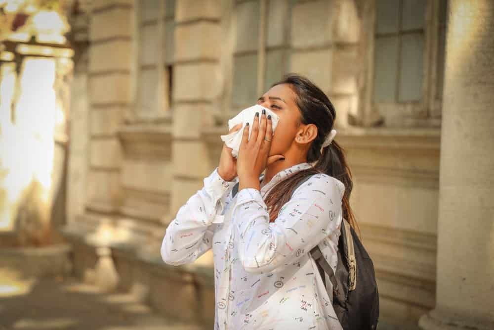 luftföroreningar person