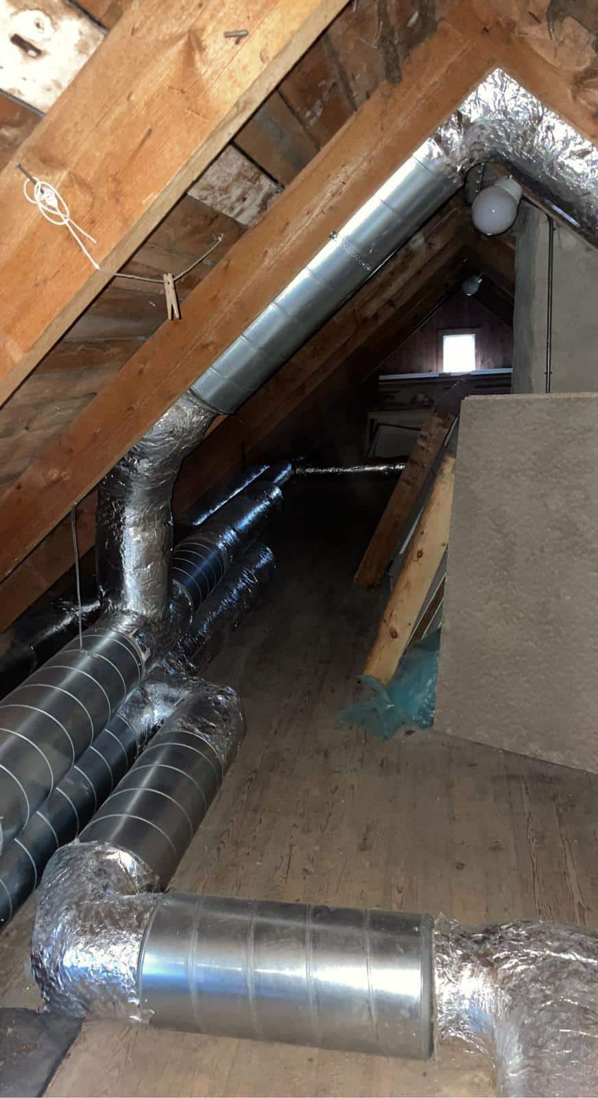 rördragning problem i vind tar plats